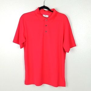 Grand Slam Polo Shirt Men's Medium Orange Coral Golf Short Sleeve Athleisure